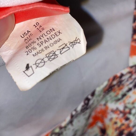 Cabarita Swim Australia Women's Multicolor V-Neck One Piece Swimsuit Size 10 - Picture 10 of 10